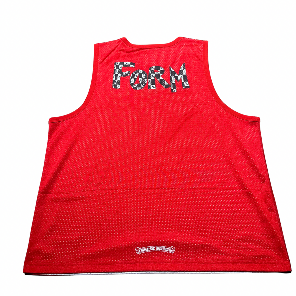 CHROME HEARTS 99 FORM MESH REVERSIBLE JERSEY RED