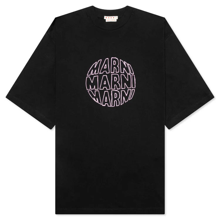 MARNI BLACK CIRCULAR T SHIRT