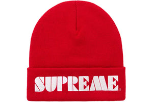 SUPREME SPORTS STENCIL BEANIE RED