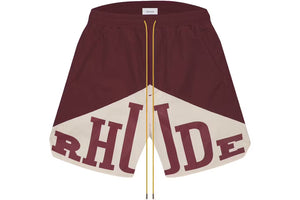 RHUDE YACHTING SHORTS MAROON/WHITE