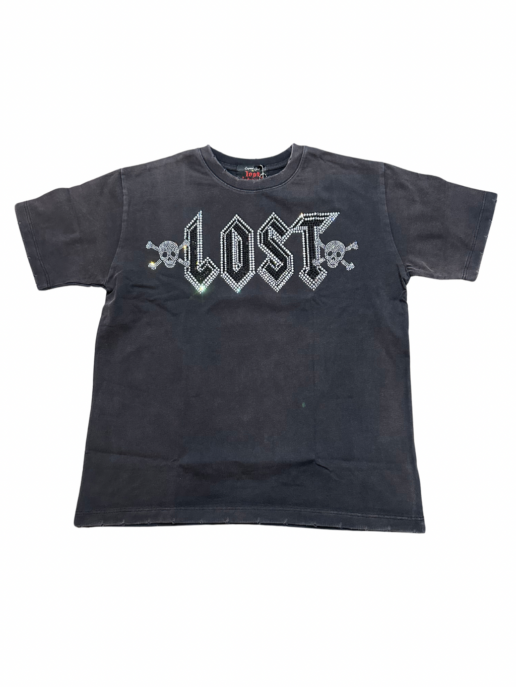 LOST INTRICACY ENGRAVED SKULL TEE BLACK