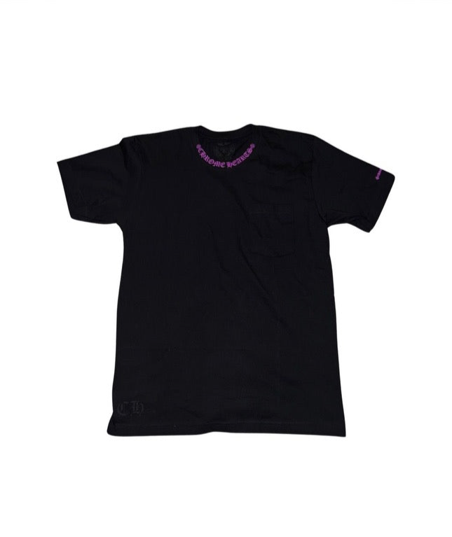 CHROME HEARTS PURPLE COLLAR TEE BLACK