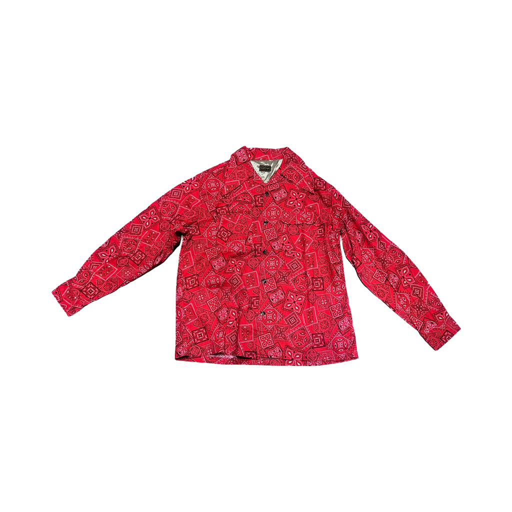 KAPITAL BANDANA BUTTON DOWN RED