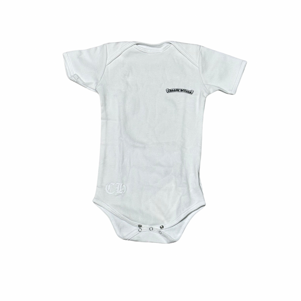 CHROME HEARTS BABY ONSIE WHITE SHORT SLEEVE