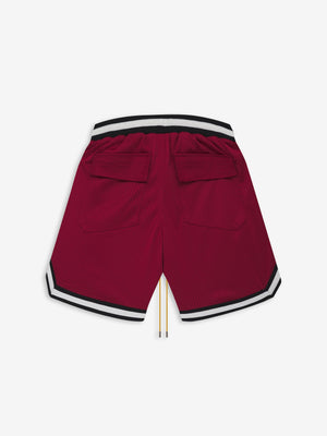 Rhude Court Logo Shorts MAROON