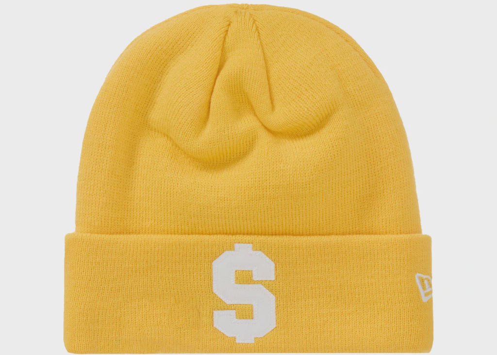 SUPREME NEW ERA DOLLAR BEANIE GOLD