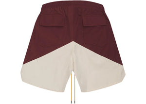 RHUDE YACHTING SHORTS MAROON/WHITE