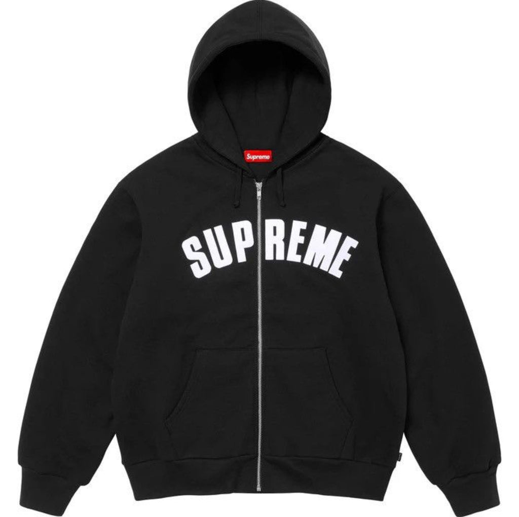 SUPREME ARC THERMAL ZIP UP HOODED SWEATSHIRT BLACK