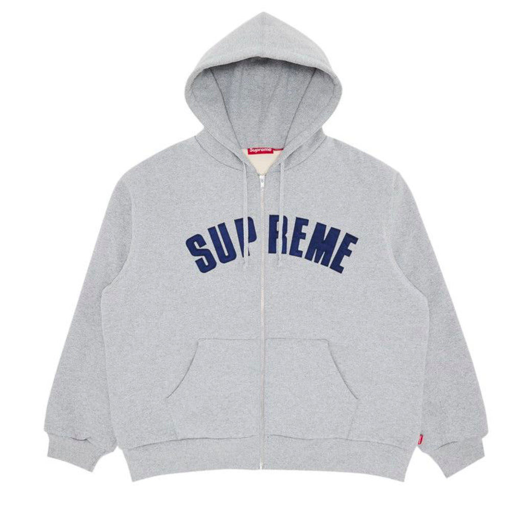 Supreme Arc Thermal Zip Up Hoodie Grey