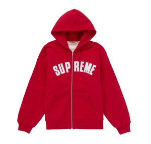 SUPREME ARC THERMAL ZIP UP HOODED SWEATSHIRT RED