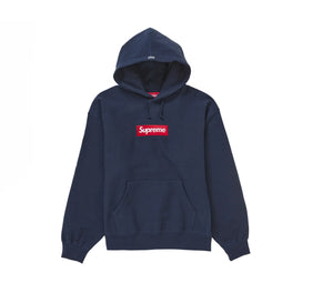 Supreme Box Logo Hooded Sweatshirt Navy (FW24)