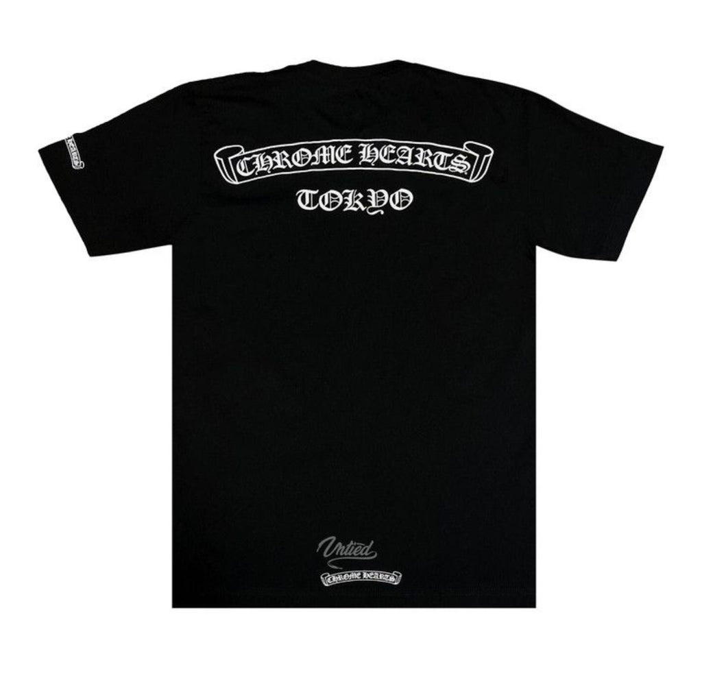 Chrome Hearts Scroll Logo Tee Black Tokyo