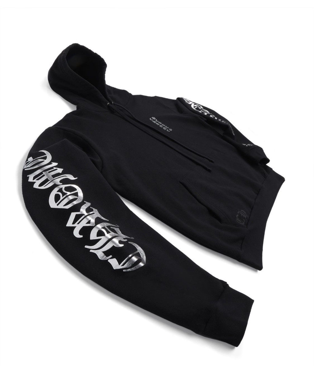 Chrome Hearts Tin Foil Silver 1988 Hoodie Black