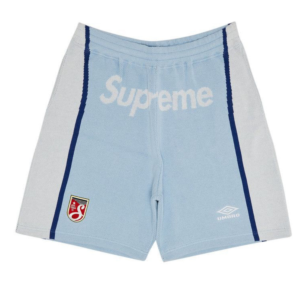 Supreme Umbro Knit Soccer Short Light Blue