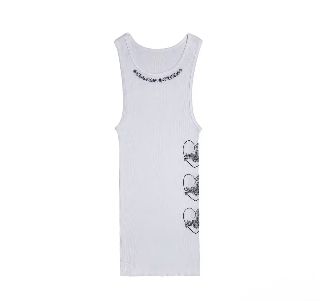 Chrome Hearts Love You Hearts Rib Tank