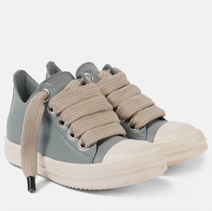 Rick Owens PALE BLUE Jumbo Lace Leather Sneakers