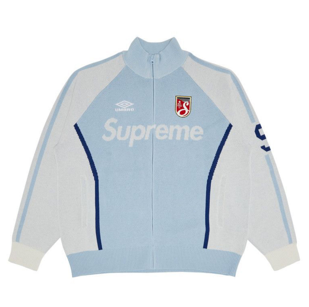 Supreme Umbro Zip Up Sweater Light Blue