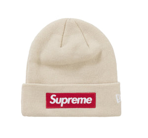 Supreme New Era Box Logo Beanie Stone