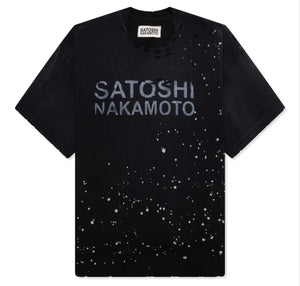 SATOSHI NAKAMOTO
DESTROYED LUKE TEE - BLACK