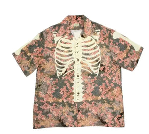 Kapital Bone cherry blossoms rayon aloha Shirt