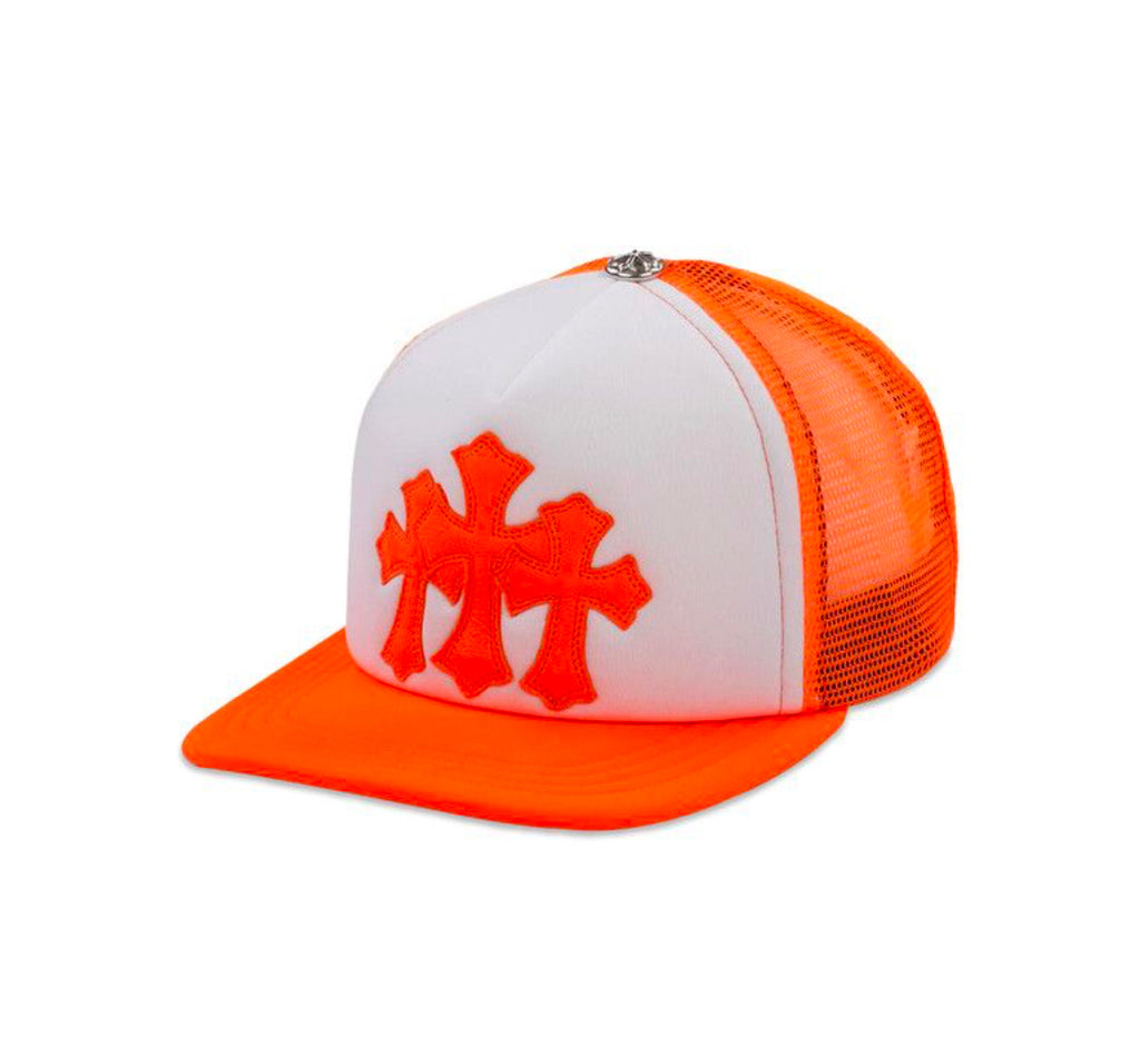 Chrome Hearts Cemetery Triple Cross Trucker Hat “Orange”