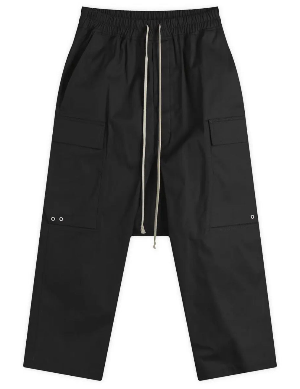 RICK OWENS Black Drawstring Cargo Pants