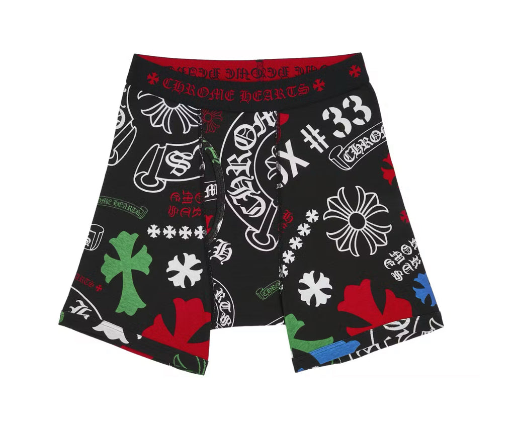 Chrome Hearts Classic Rib Boxer Set Black/Multicolor