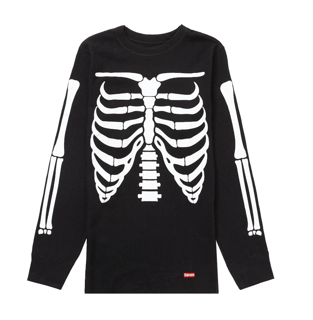 Supreme Hanes Bone Thermal Crew (1 Pack) Black