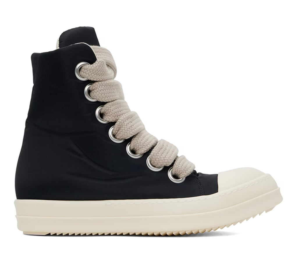 RICK OWENS DRKSHDW BLACK JUMBO LACE PUFFER SNEAKERS