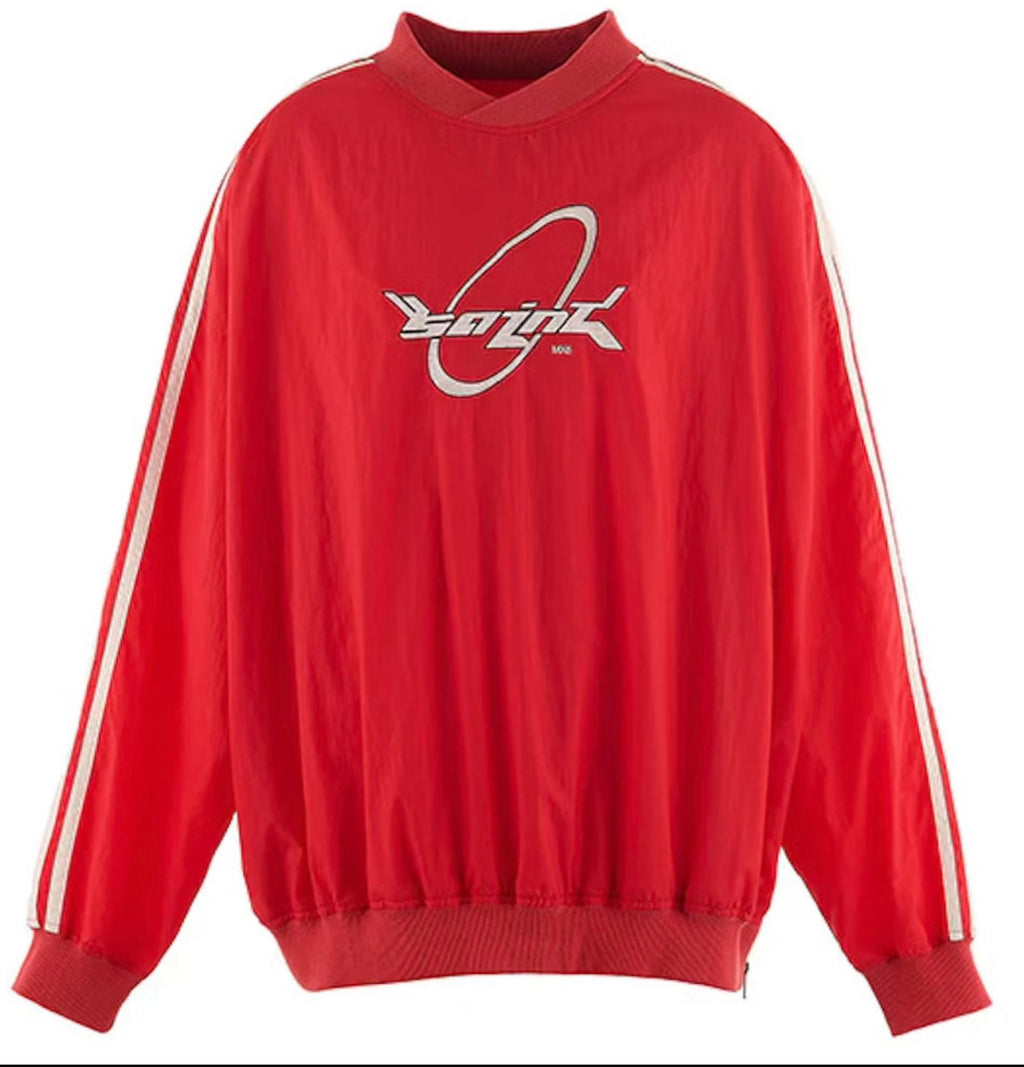 SAINT MICHAL NYLON PULLOVER RED