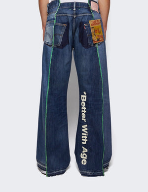 BETTER WITH AGE ALTAR RECONSTRUCTED DENIM JEANS INDIGO