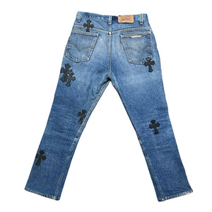 Chrome Hearts Levi Jeans Black Patch