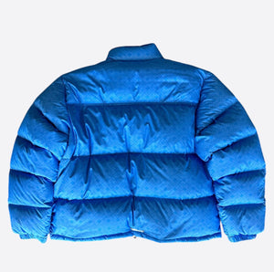 Chrome Hearts Blue Cross Jaquard Puffer Jacket