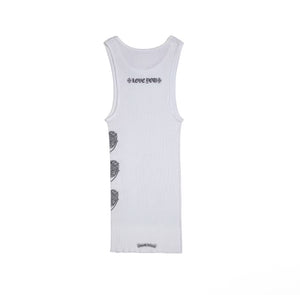 Chrome Hearts Love You Hearts Rib Tank