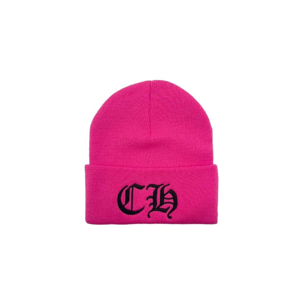 Chrome Hearts Pink CH Logo Beanie