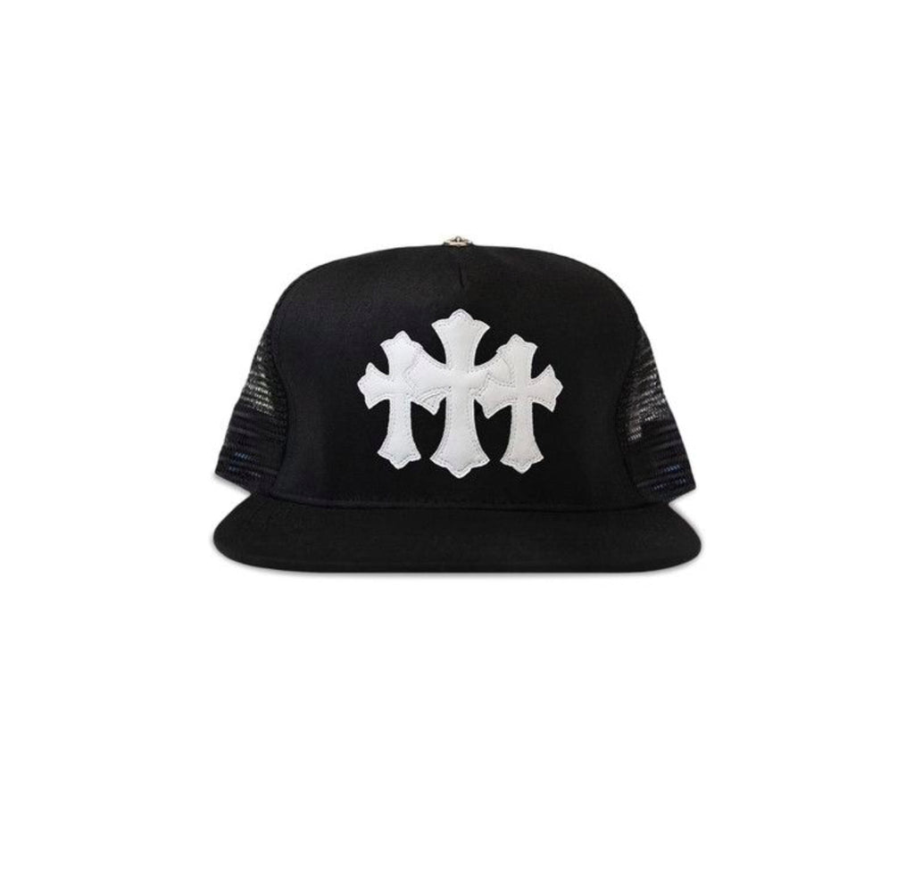 Chrome Hearts Cemetery Triple Cross Trucker Hat “Black