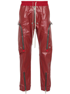 RICK OWENS Red Bauhaus Cargo Pants