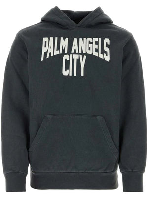 PALM ANGELS Gray City Washed Hoodie