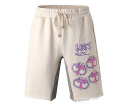 LOST INTRICACY CREAM PINK SHORTS