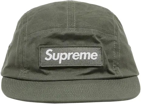 SUPREME WAXED COTTON CAMP CAP OLIVE