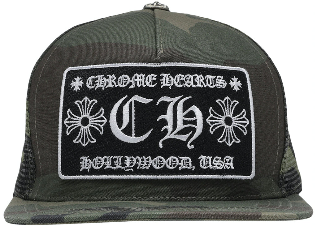 KIDS CHROME HEARTS CAMO HAT