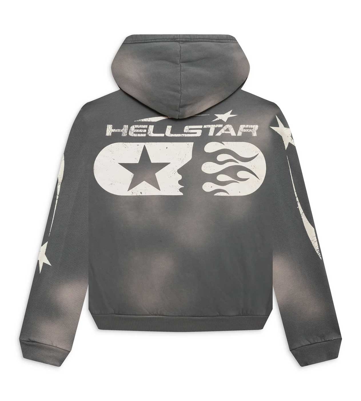 HELLSTAR STUDIOS ZIP UP HOODIE GREY