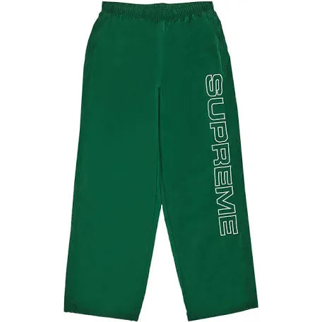 Supreme Spellout Embroidered Track Pant Dark Green Set