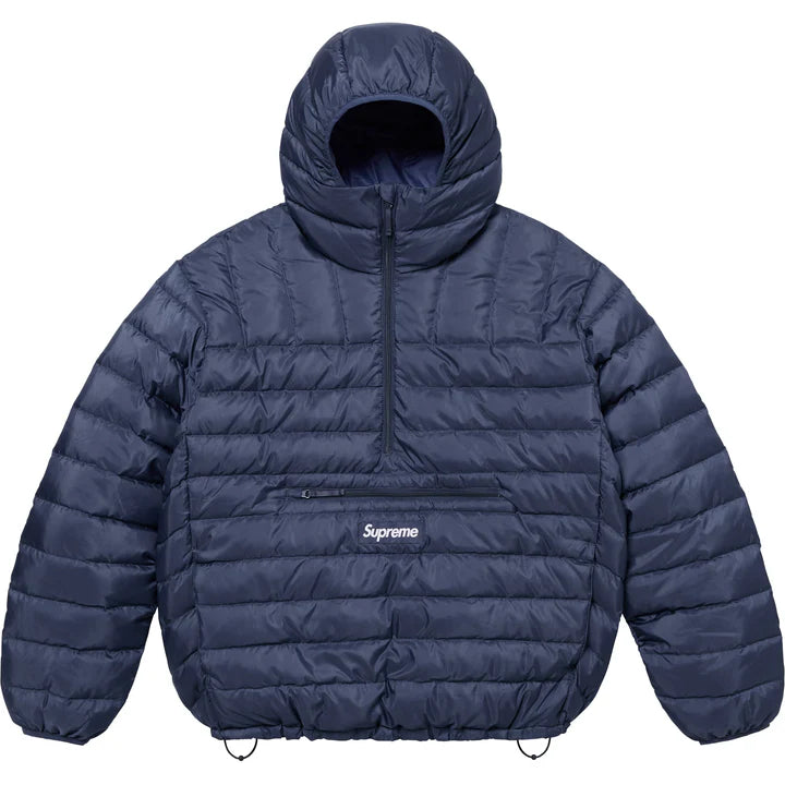 Supreme Micro Down Half Zip Hooded Pullover Set Navy