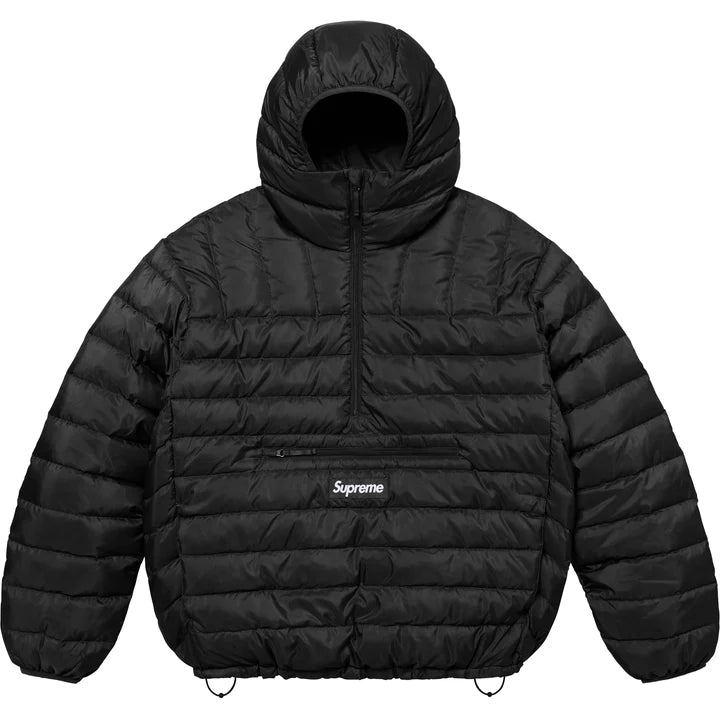 Supreme Micro Down Half Zip Hooded Pullover Set Black