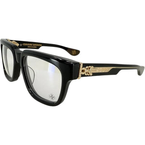 Chrome Hearts Box Officer Black/18k Gold Plated Glasses