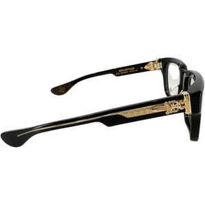 Chrome Hearts Box Officer Black/18k Gold Plated Glasses