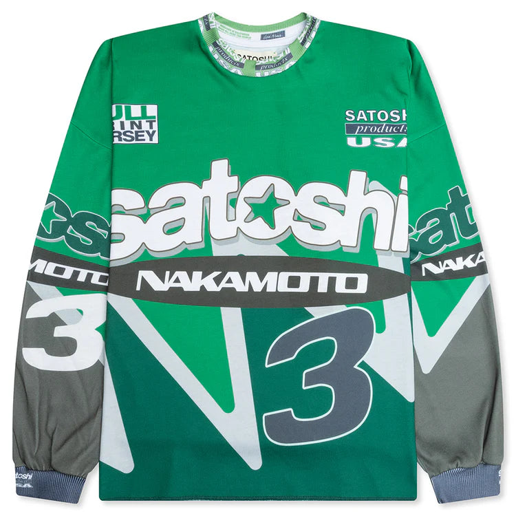 SATOSHI NAKAMOTO SPEEDWAY LONGSLEEVE GREEN