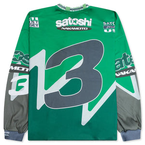 SATOSHI NAKAMOTO SPEEDWAY LONGSLEEVE GREEN
