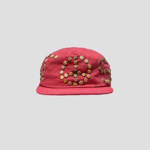SATOSHI STUDDED CAP RED